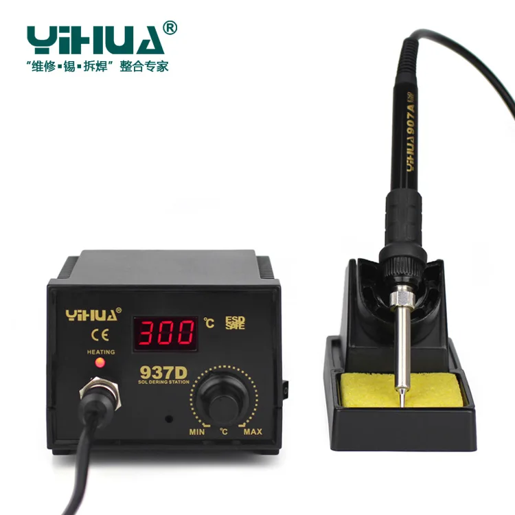 Najnoviji YIHUA 220V/110V EU/US 50W kontrolu temperature ESD Digitalni svjetiljke postaja / lemljenje stanice YIHUA 937D s alatima