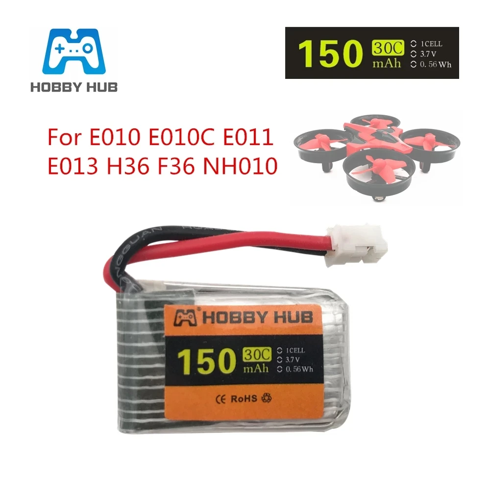 H36 Baterija 3.7 v 150mah 30C za Eachine E010 E010C E011 E013 F36 NH010 baterija RU квадрокоптер rezervni dijelovi 3.7 V LIPO baterija