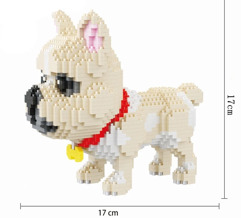 2019 pink medvjed Shiba pasmine pas mačka Haski buldog je bog bogatstva ljubimac ljubimac 3D model Dijamant mini blokovi igračka poklon