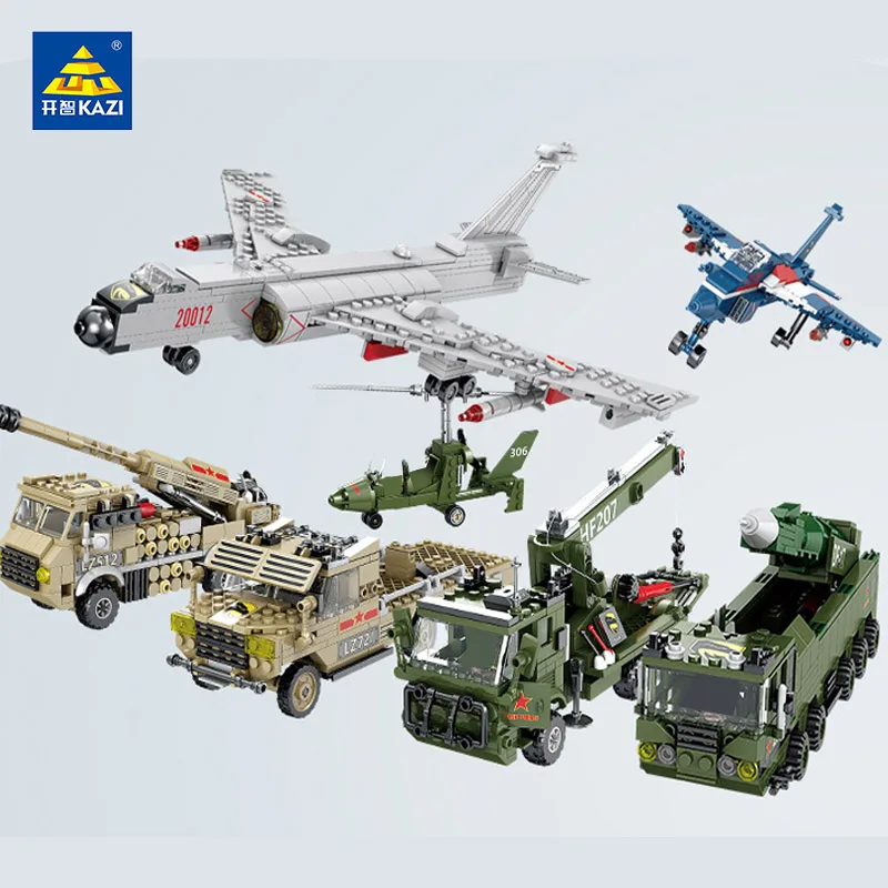 Кази vojni automobil zrakoplov lanser tenk oklop army borac model oružja gradivni blokovi djeca obrazovne igračke setovi
