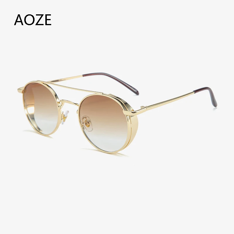 2020 moda Vintage steampunk stil cijele gradijent je sunčane naočale muškarci strani štit brand dizajn sunčane naočale lunette de soleil femme