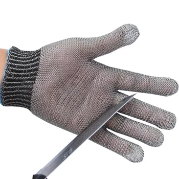 Korisne rukavica od nehrđajućeg čelika klase 5 čelična žica plus PE čelična prsten željezne rukavice single player sigurnost Cut Proof visokih performansi rukavice