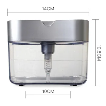 2-u-1 dozator мыльного pumpe s držačem spužve tekući dozator kontejner ručni press sapun organizator kuhinja pročišćivač alati 3